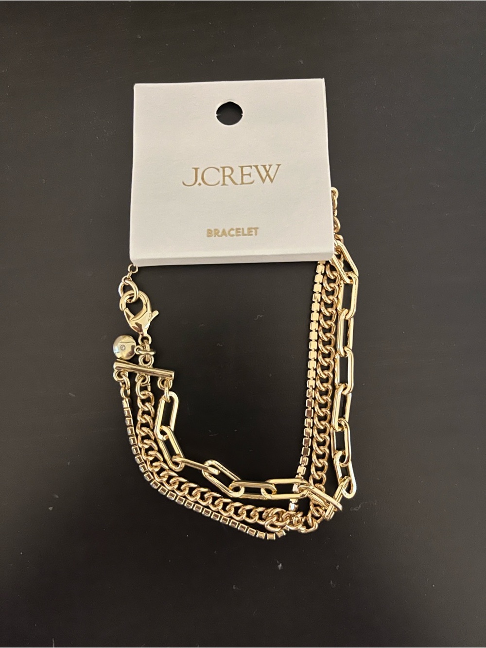 J. Crew Layered Gold Chain Bracelet